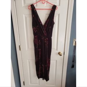 Velvet Floral Jumpsuit (L)